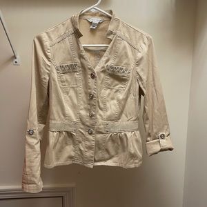 White House Black Market Tan Jacket size 6